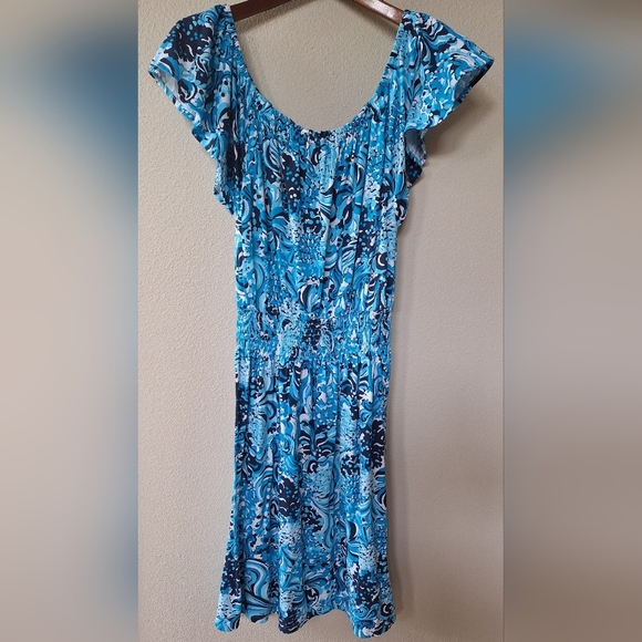 Lilly Pulitzer Clarette Flutter Sleeve Knee-length Dress. Womens size S - Picture 1 of 7